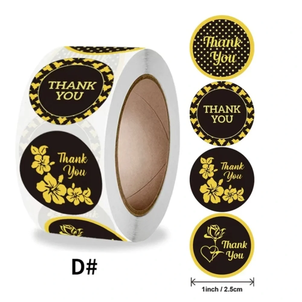Rolled thank you‎ stickers